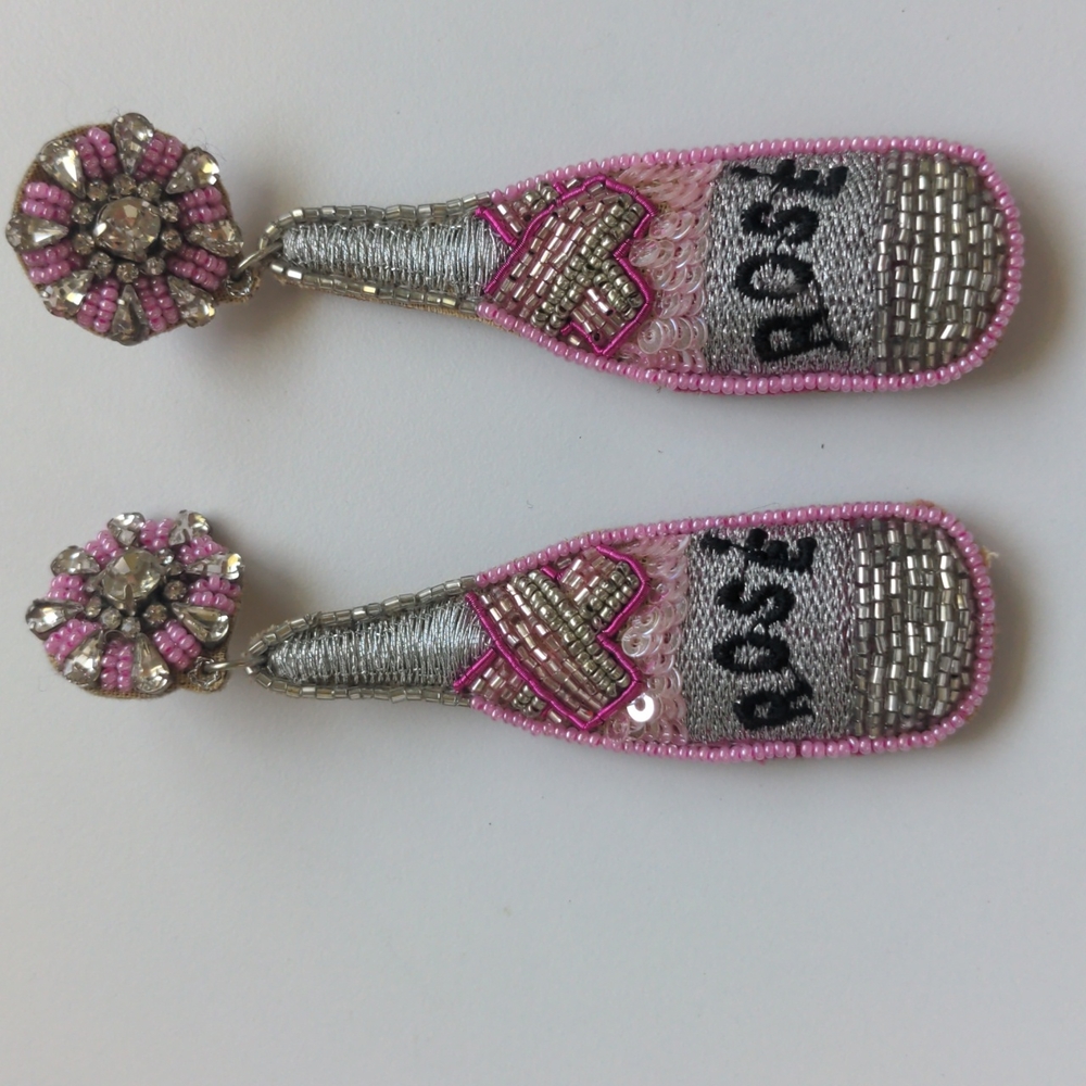 Champagne earrings - Picture 2 of 3